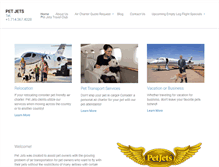 Tablet Screenshot of petjets.net